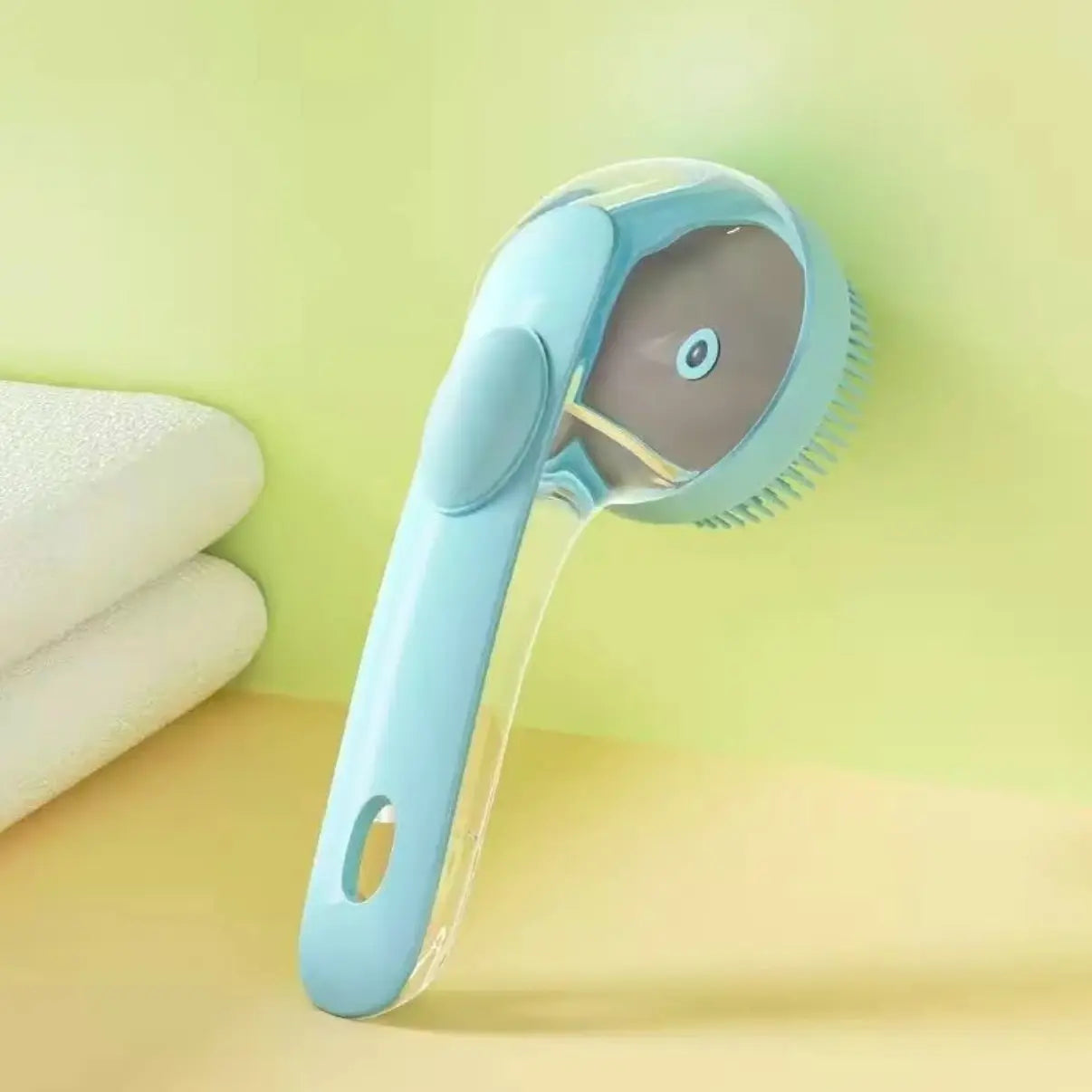 Premium 2-in-1 Pet Grooming & Bath Brush – Built-In Shampoo Dispenser for Dogs and Cats