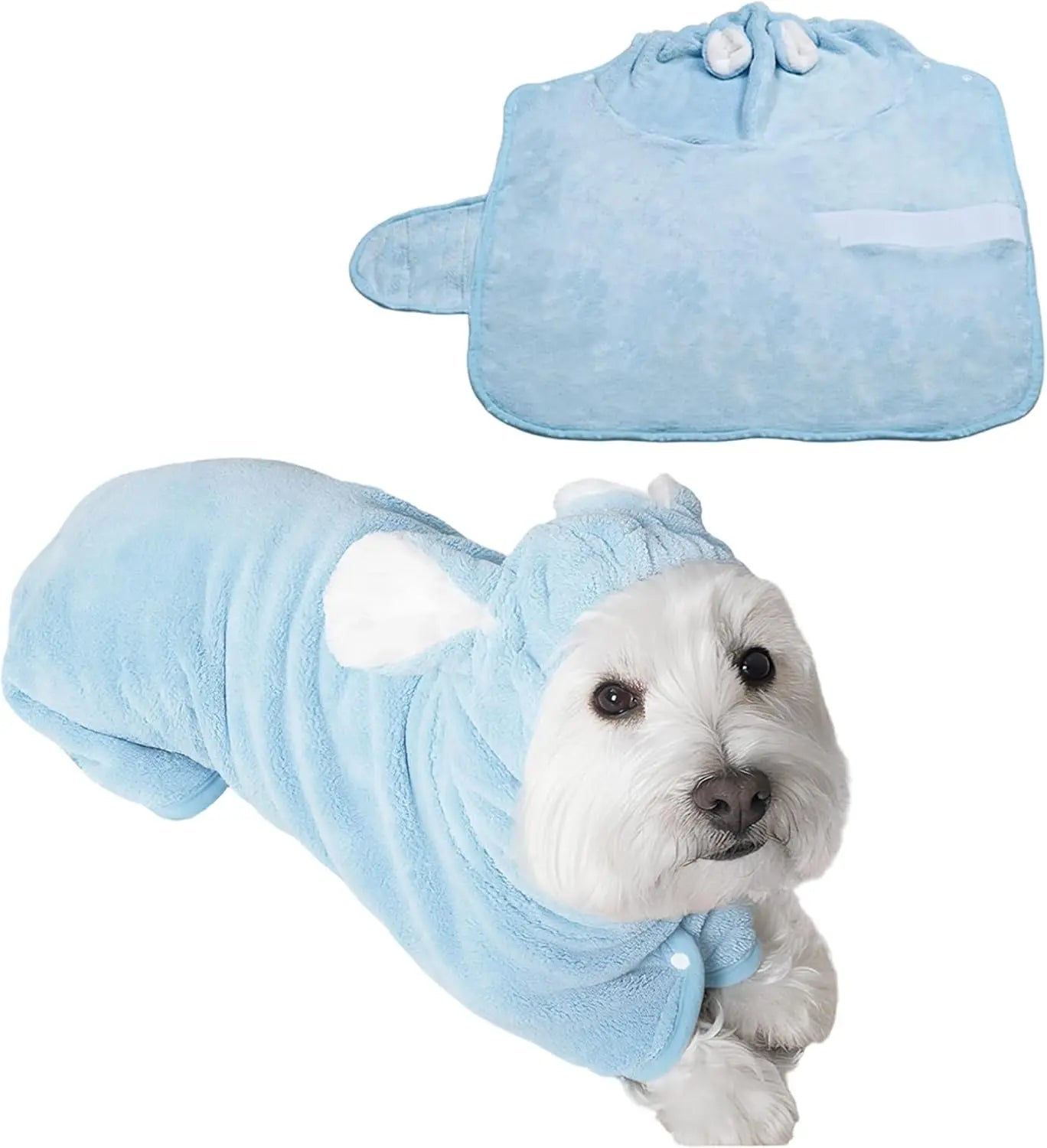 Quick-Dry Dog Bathrobe | Soft Absorbent Pet Towel Robe