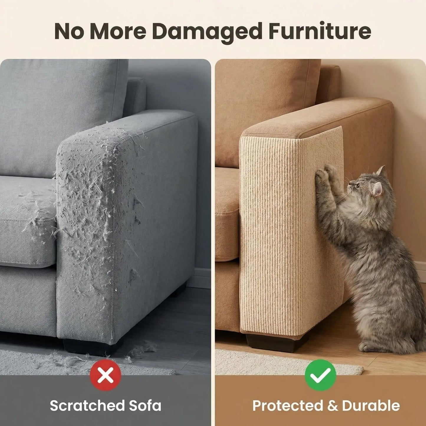 Cat Scratch Sofa Protector | Self-Adhesive Furniture Guard