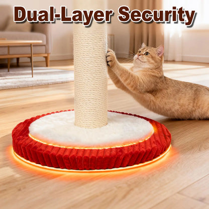 Premium Cat Activity Tower – Tall Sisal Scratching Post with Interactive Hanging Toys