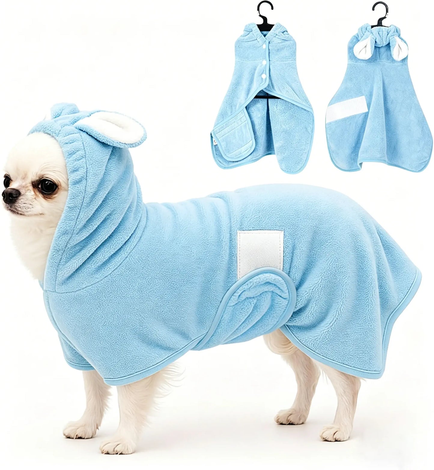 Quick-Dry Dog Bathrobe | Soft Absorbent Pet Towel Robe