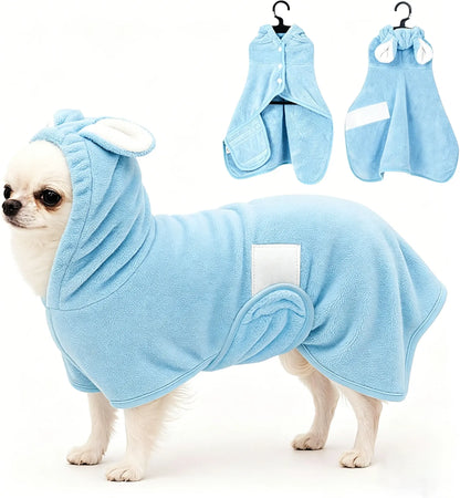 Quick-Dry Dog Bathrobe | Soft Absorbent Pet Towel Robe
