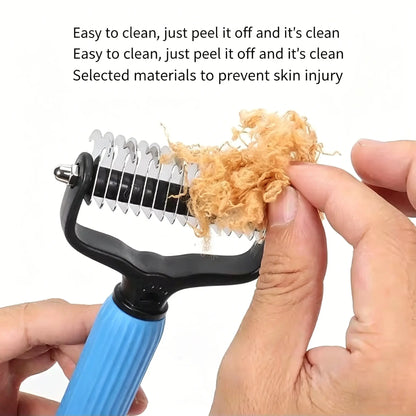 Professional Pet Dematting Comb – Dual-Sided Brush That Removes Knots & Undercoat Without Hurting Your Pet
