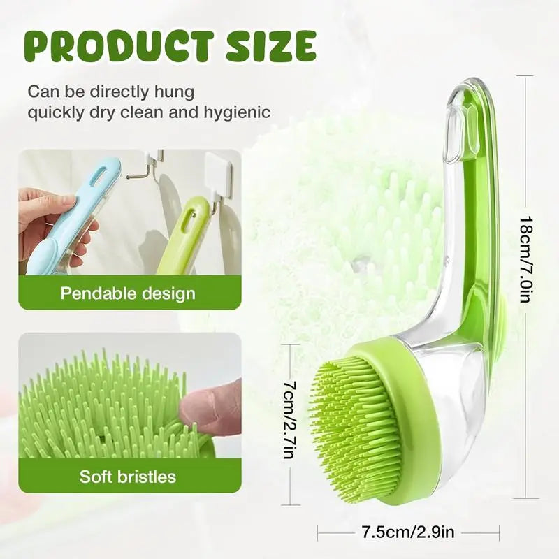 Premium 2-in-1 Pet Grooming & Bath Brush – Built-In Shampoo Dispenser for Dogs and Cats