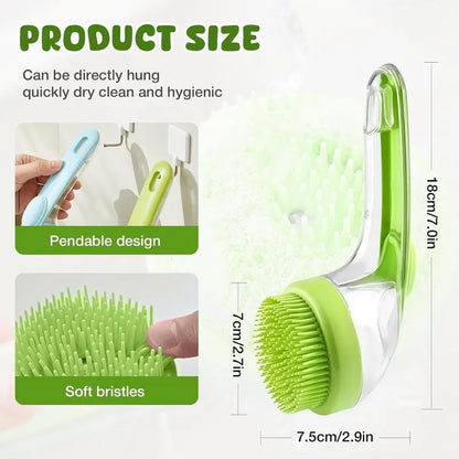 Premium 2-in-1 Pet Grooming & Bath Brush – Built-In Shampoo Dispenser for Dogs and Cats