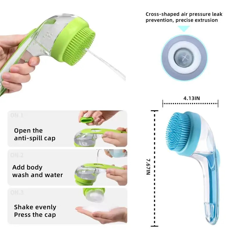 Premium 2-in-1 Pet Grooming & Bath Brush – Built-In Shampoo Dispenser for Dogs and Cats