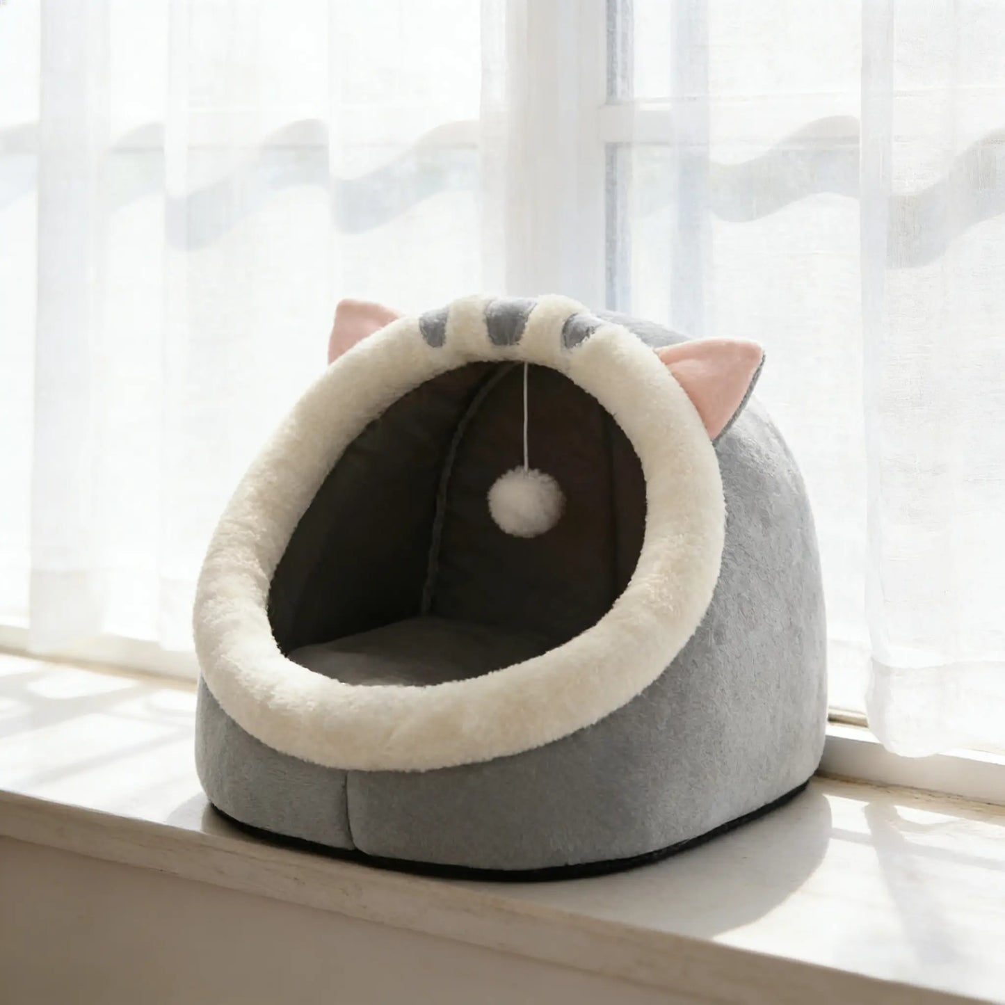 Cozy Cat Cave Bed | Soft Plush Hideaway for Indoor Cats
