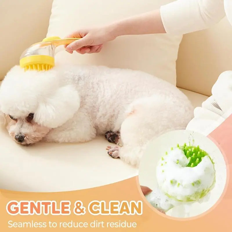 Premium 2-in-1 Pet Grooming & Bath Brush – Built-In Shampoo Dispenser for Dogs and Cats